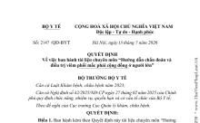 Quyết định 2147/QĐ-BYT năm 2026 về Tài liệu chuyên môn “Hướng dẫn chẩn đoán và điều trị viêm phổi mắc phải cộng đồng ở người lớn” do Bộ trưởng Bộ Y tế ban hành