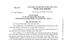 Quyết định 2982/QĐ-BYT năm 2026 về Tài liệu chuyên môn “Hướng dẫn quy trình kỹ thuật về Cơ xương khớp - Tập 2.1” do Bộ trưởng Bộ Y tế ban hành