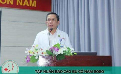 TS.BS Lê Trần Quang Minh – Giám đốc phát biểu tại buổi tập huấn đợt 1