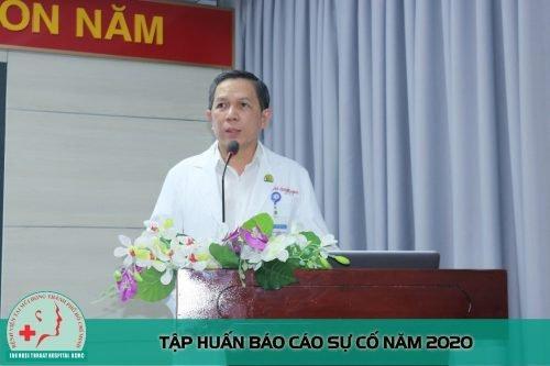 TS.BS Lê Trần Quang Minh – Giám đốc phát biểu tại buổi tập huấn đợt 1